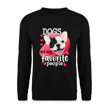 Français les chiens Bulldog sont - Sweat-shirt Unisexe - noir - Devant - Alina (178cm) & Michal (187cm)