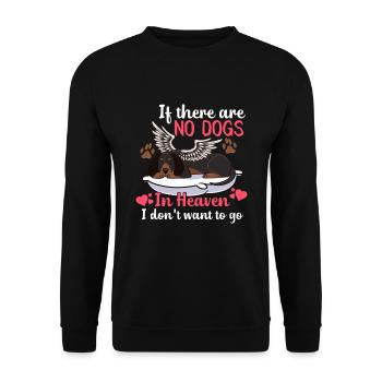 Teckels Quand pas de chiens au paradis Drôle - Sweat-shirt Unisexe - noir - Devant - Alina (178cm) & Michal (187cm)