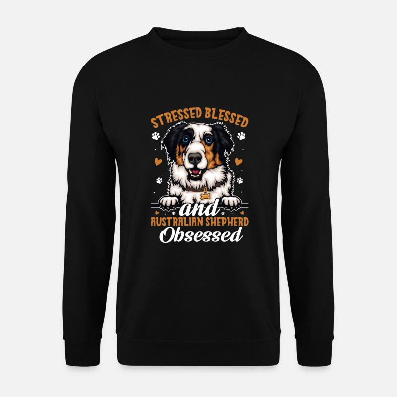 Blessed Australian Shepherd Possessed - Unisex Sweatshirt - black