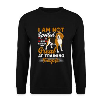 Beagle je ne suis pas gâté drôle - Sweat-shirt Unisexe - noir - Devant - Alina (178cm) & Michal (187cm)