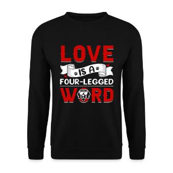 Beagle Love ami à quatre pattes Word Drôle - Sweat-shirt Unisexe - noir - Devant - Alina (178cm) & Michal (187cm)
