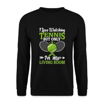 Vergessen, Wie Man Tennis Spielt Lustige - Unisex Pullover - Schwarz - Vorne - Alina (178cm) & Michal (187cm)