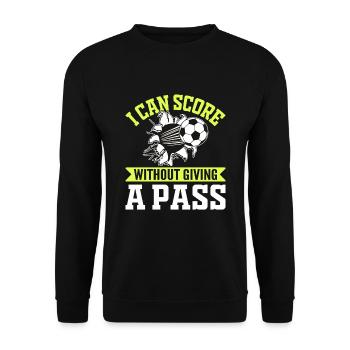 Je peux marquer des points sans passer le football amusant - Sweat-shirt Unisexe - noir - Devant - Alina (178cm) & Michal (187cm)