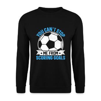 Je ne peux pas m’empêcher de marquer des joueurs de football - Sweat-shirt Unisexe - noir - Devant - Alina (178cm) & Michal (187cm)