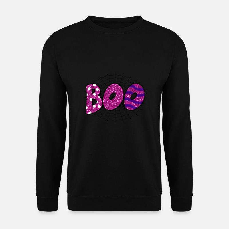 Halloween Boo Spider Web - Unisex Sweatshirt - black