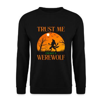 Halloween Croyez-moi je ne suis pas un loup-garou - Sweat-shirt Unisexe - noir - Devant - Alina (178cm) & Michal (187cm)