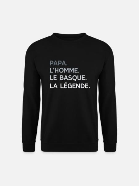Papa Basque L'Homme La Légende Cadeau Pays Basque - Sweat-shirt Unisexe - noir