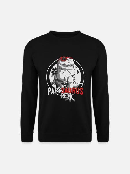 Cadeau Papy Dinosaure Fête Des Grands Pères - Sweat-shirt Unisexe - noir