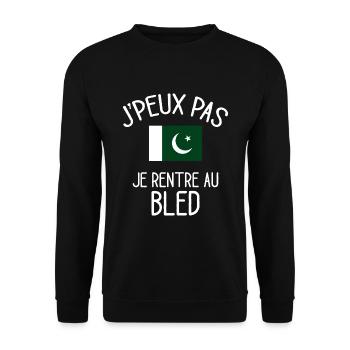 J'Peux Pas Pakistan Humour Idée Cadeau Pakistanais - Sweat-shirt Unisexe - noir - Devant - Alina (178cm) & Michal (187cm)