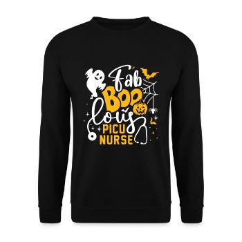 Kinderkrankenschwester Kostüm Halloween Picu Krankenschwester - Unisex Pullover - Schwarz - Vorne - Alina (178cm) & Michal (187cm)