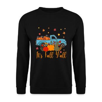 Its Fall Yall Shirt Women Pumpkin Truck - Unisex Sweatshirt - black - Front - Alina (178cm) & Michal (187cm)