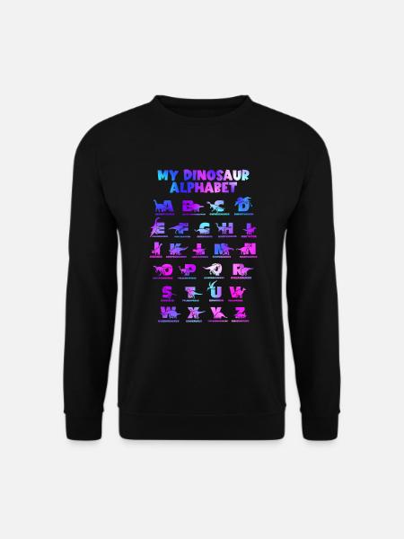 Dinosaurs Alphabet Learn Primer Gift - Unisex Sweatshirt - black