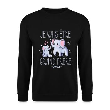I'm going to be big brother 2023 future big brother - Unisex Sweatshirt - black - Front - Alina (178cm) & Michal (187cm)