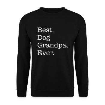 Bestes Opa Hund Geschenk Opa - Unisex Pullover - Schwarz - Vorne - Alina (178cm) & Michal (187cm)