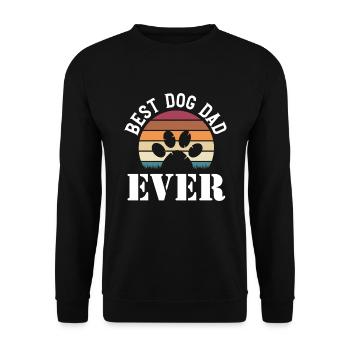 Bestes Papa-Hundegeschenk Vatertag - Unisex Pullover - Schwarz - Vorne - Alina (178cm) & Michal (187cm)