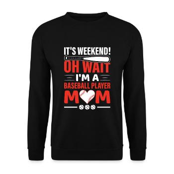 Es ist Wochenende Oh warte, ich bin eine - Unisex Pullover - Schwarz - Vorne - Alina (178cm) & Michal (187cm)