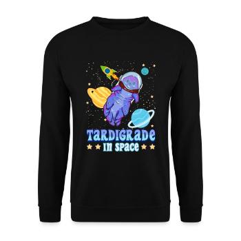 Tardigrades in space Water bear - Unisex Sweatshirt - black - Front - Alina (178cm) & Michal (187cm)