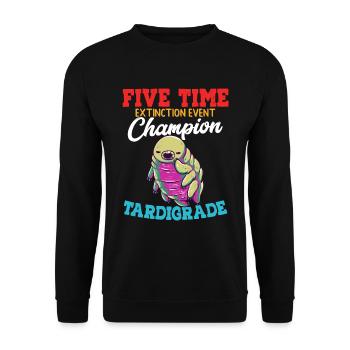 Five-time champion of the extinction event - Unisex Sweatshirt - black - Front - Alina (178cm) & Michal (187cm)