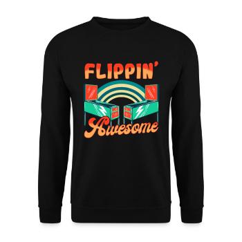 Flipping Awesome - Flipper - Unisex Pullover - Schwarz - Vorne - Alina (178cm) & Michal (187cm)