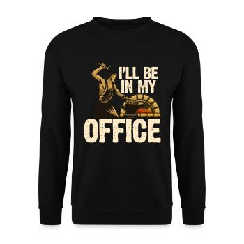 Je suis dans mon bureau - forgeron - Sweat-shirt Unisexe - noir - Devant - Alina (178cm) & Michal (187cm)