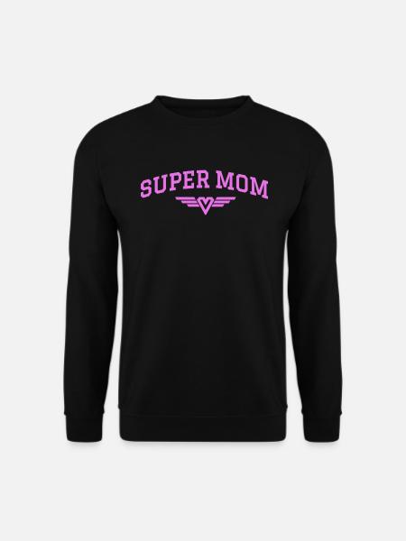 Super mon coeur ailes rose - Sweat-shirt Unisexe - noir