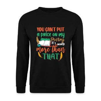 - Poetic poetry - Unisex Sweatshirt - black - Front - Alina (178cm) & Michal (187cm)
