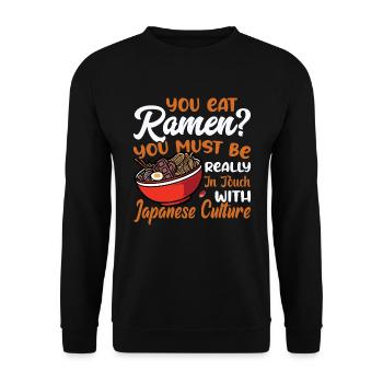 Sie müssen wirklich in Kontakt sein mit - Ramen - Unisex Pullover - Schwarz - Vorne - Alina (178cm) & Michal (187cm)