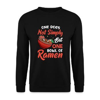 You don't just eat a bowl of ramen - - Unisex Sweatshirt - black - Front - Alina (178cm) & Michal (187cm)