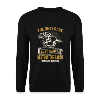 Das einzige Rennen, das das nicht tat - Barrel - Unisex Pullover - Schwarz - Vorne - Alina (178cm) & Michal (187cm)