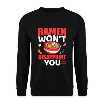 Les ramen ne vous décevront pas - Ramen Noodle - Sweat-shirt Unisexe - noir - Devant - Alina (178cm) & Michal (187cm)
