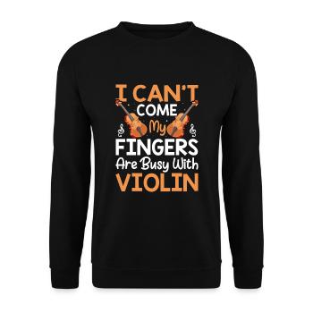 Je ne peux pas venir, mes doigts sont avec - Sweat-shirt Unisexe - noir - Devant - Alina (178cm) & Michal (187cm)