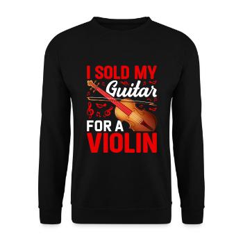 I sold my guitar for a violin - Unisex Sweatshirt - black - Front - Alina (178cm) & Michal (187cm)