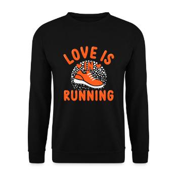 Jogging Saying for Running - Runners - Unisex Sweatshirt - black - Front - Alina (178cm) & Michal (187cm)