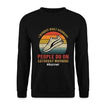 Jogging Dicton pour courir - Runners - Sweat-shirt Unisexe - noir - Devant - Alina (178cm) & Michal (187cm)