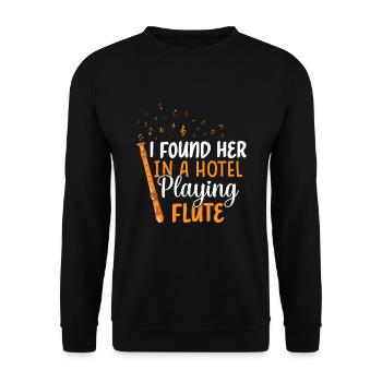 Je l’ai trouvée en train de jouer de la flûte dans un hôtel - Sweat-shirt Unisexe - noir - Devant - Alina (178cm) & Michal (187cm)