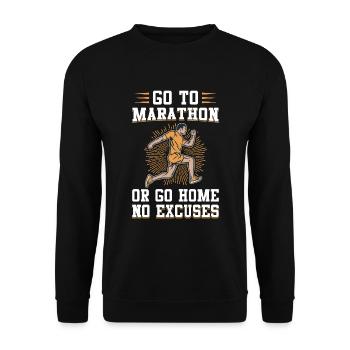 Jogging Saying for Running - Runners - Unisex Sweatshirt - black - Front - Alina (178cm) & Michal (187cm)