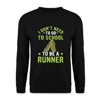 Jogging Saying for Running - Runners - Unisex Sweatshirt - black - Front - Alina (178cm) & Michal (187cm)