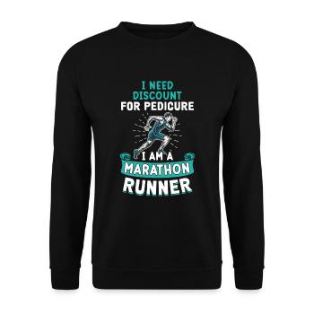 Jogging Saying for Running - Runners - Unisex Sweatshirt - black - Front - Alina (178cm) & Michal (187cm)