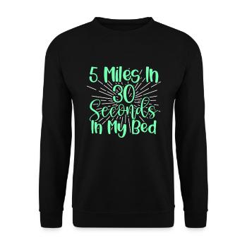 Jogging Saying for Running - Runners - Unisex Sweatshirt - black - Front - Alina (178cm) & Michal (187cm)