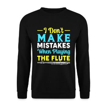 Je ne fais pas d’erreurs en jouant de la flûte - Sweat-shirt Unisexe - noir - Devant - Alina (178cm) & Michal (187cm)