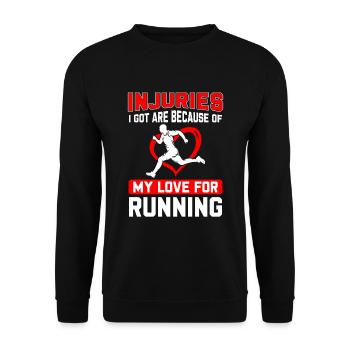 Jogging Dicton pour courir - Runners - Sweat-shirt Unisexe - noir - Devant - Alina (178cm) & Michal (187cm)