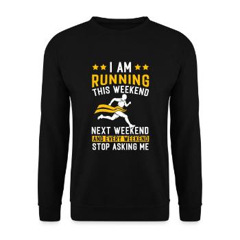 Jogging Dicton pour courir - Runners - Sweat-shirt Unisexe - noir - Devant - Alina (178cm) & Michal (187cm)