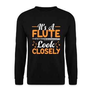 C’est une flûte, regardez attentivement - flûte - Sweat-shirt Unisexe - noir - Devant - Alina (178cm) & Michal (187cm)