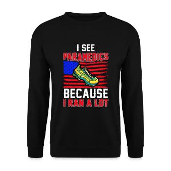 Jogging Dicton pour courir - Runners - Sweat-shirt Unisexe - noir - Devant - Alina (178cm) & Michal (187cm)