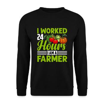 Quota d’agriculteur pour tracteurs agricoles - Sweat-shirt Unisexe - noir - Devant - Alina (178cm) & Michal (187cm)