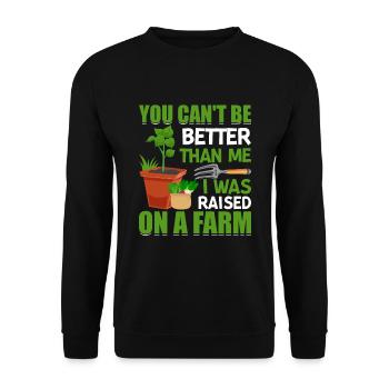 Quota d’agriculteur pour tracteurs agricoles - Sweat-shirt Unisexe - noir - Devant - Alina (178cm) & Michal (187cm)