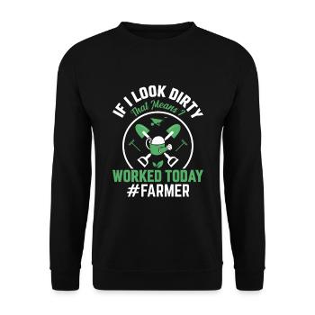 Quota d’agriculteur pour tracteurs agricoles - Sweat-shirt Unisexe - noir - Devant - Alina (178cm) & Michal (187cm)