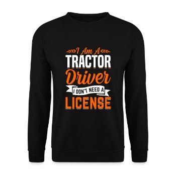 Quota d’agriculteur pour tracteurs agricoles - Sweat-shirt Unisexe - noir - Devant - Alina (178cm) & Michal (187cm)
