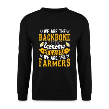 Quota d’agriculteur pour tracteurs agricoles - Sweat-shirt Unisexe - noir - Devant - Alina (178cm) & Michal (187cm)