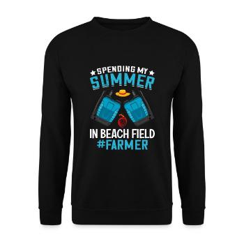 Farmer Tractor Farming Quota for Farmers - Unisex Sweatshirt - black - Front - Alina (178cm) & Michal (187cm)
